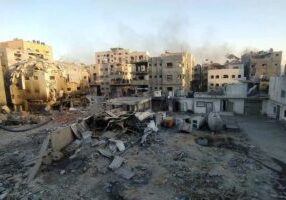 Human rights organizations have documented Israel’s pattern of strikes on hospitals and medical facilities in Gaza since October of 2023. (Photo from Getty Images)