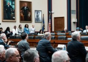 The hearing featured university administrators from Georgetown, UC Berkeley, and CUNY. (Photo from The New York Times)